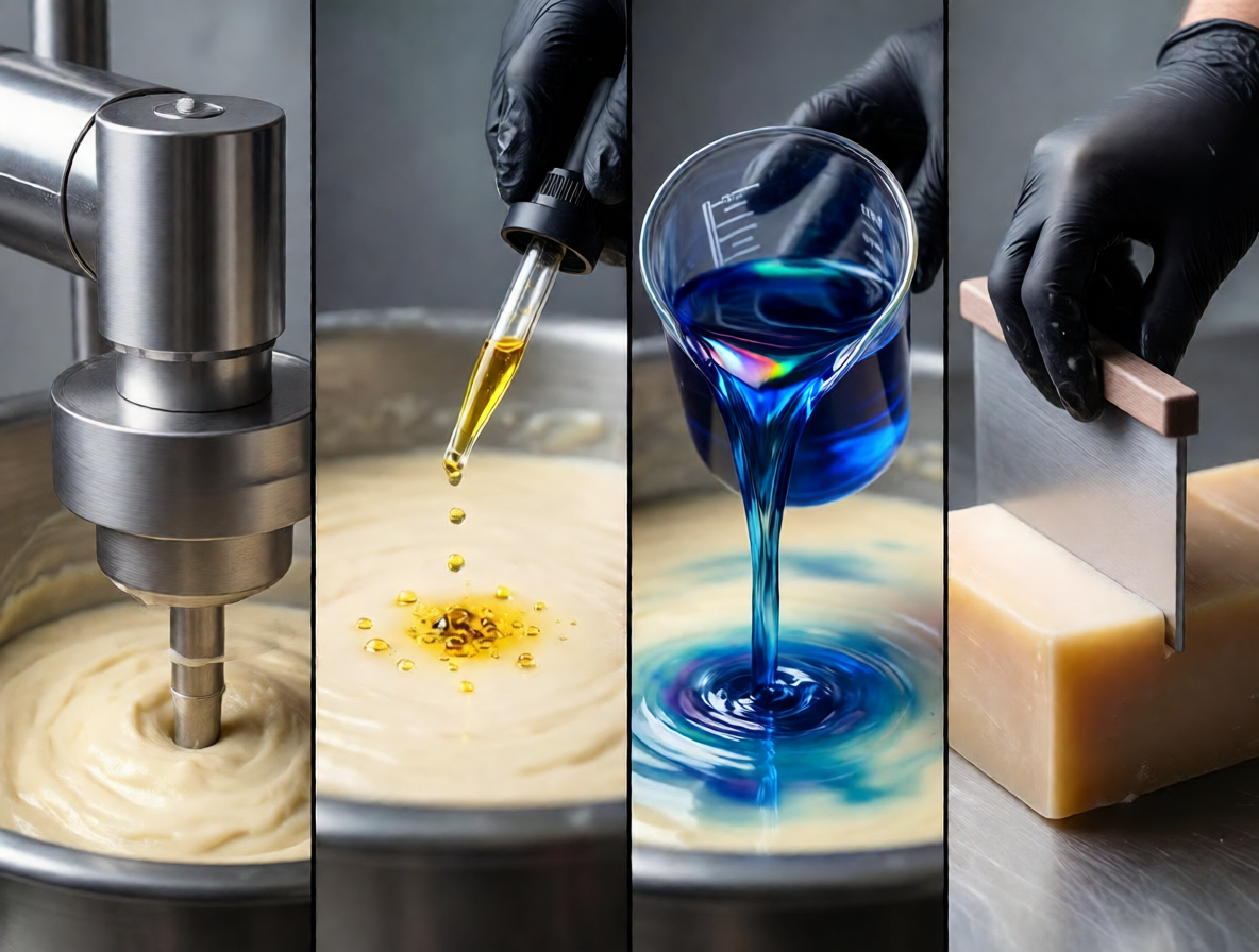 Handcrafted soap making process